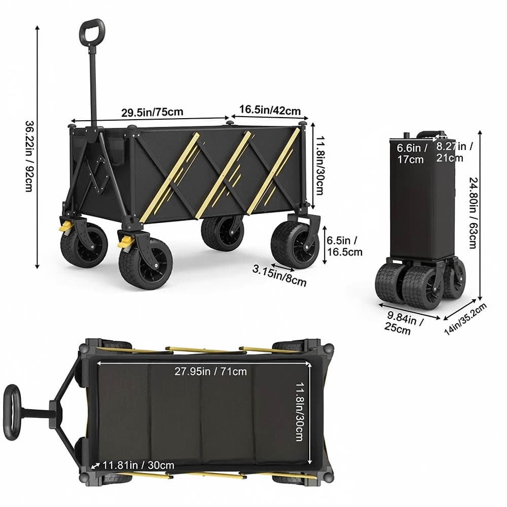Heavy Duty Folding Wagon Utility Cart gallery 1