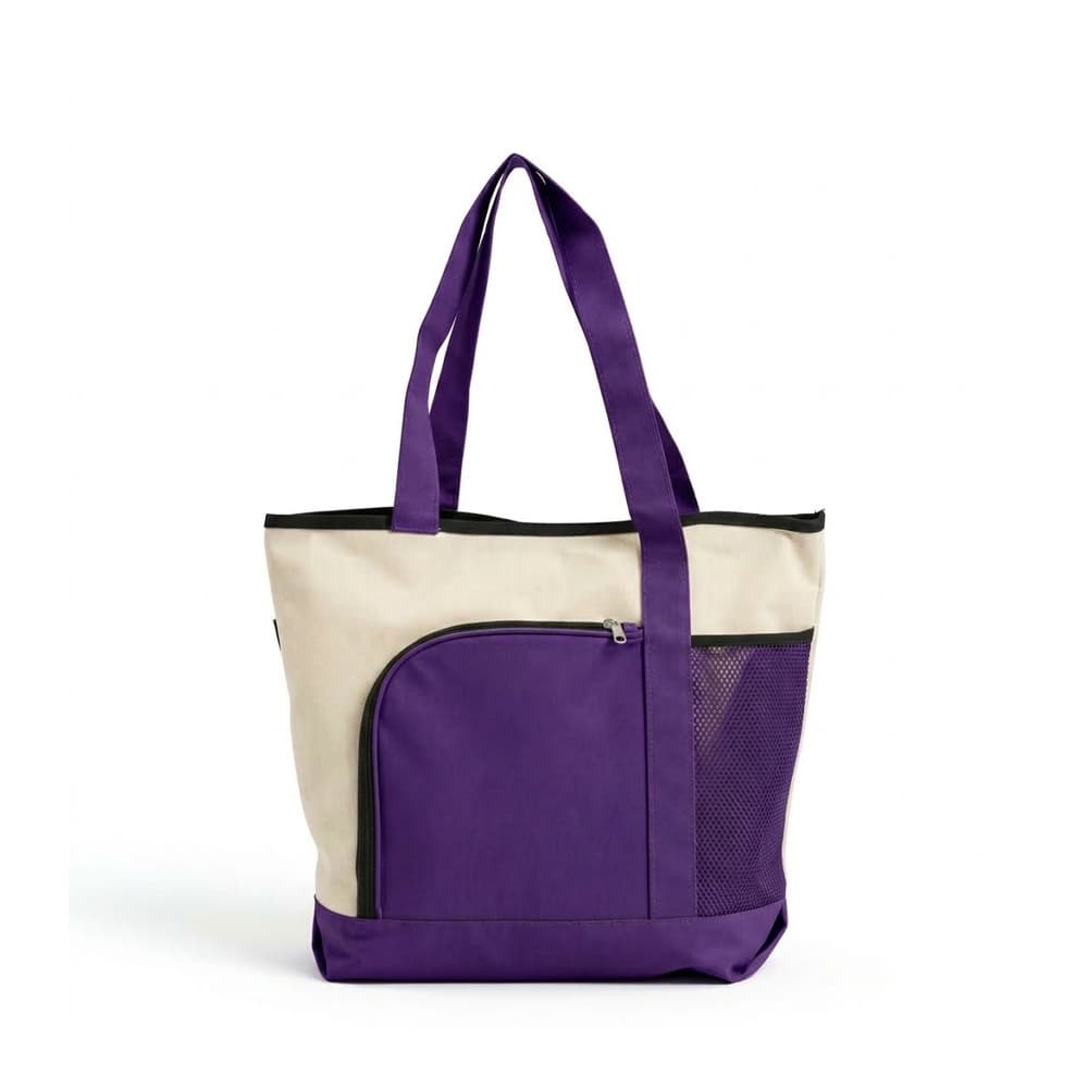 Zippered Shopper Canvas Tote Bag gallery 2