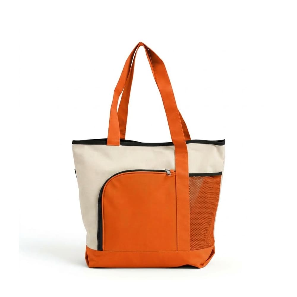 Zippered Shopper Canvas Tote Bag gallery 1