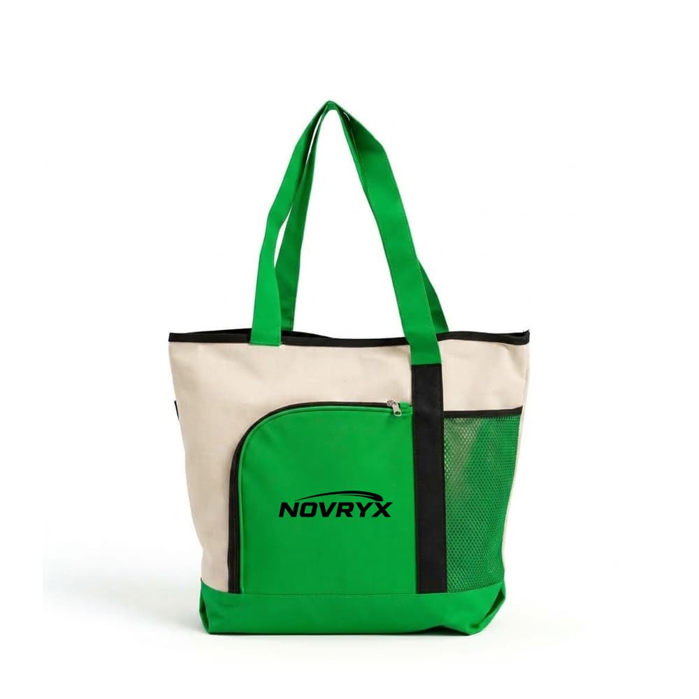 Zippered Shopper Canvas Tote Bag gallery 3