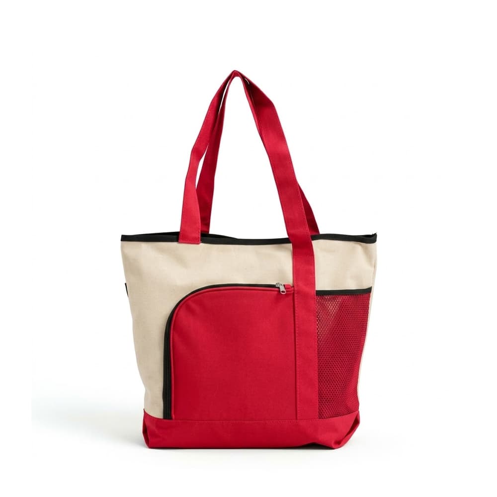 Zippered Shopper Canvas Tote Bag gallery 5