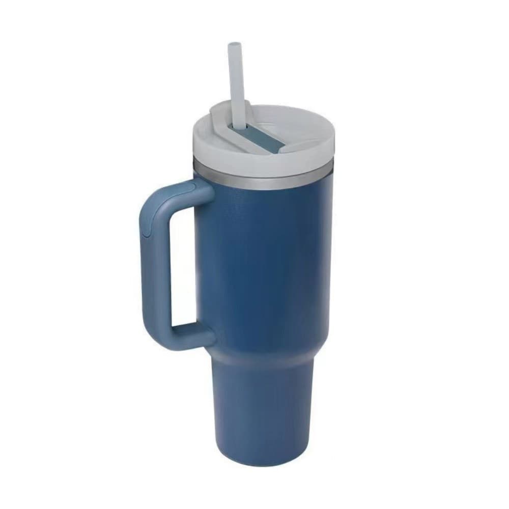 40 oz Insulated Stainless Steel Tumbler w/ Lid & Straw gallery 7