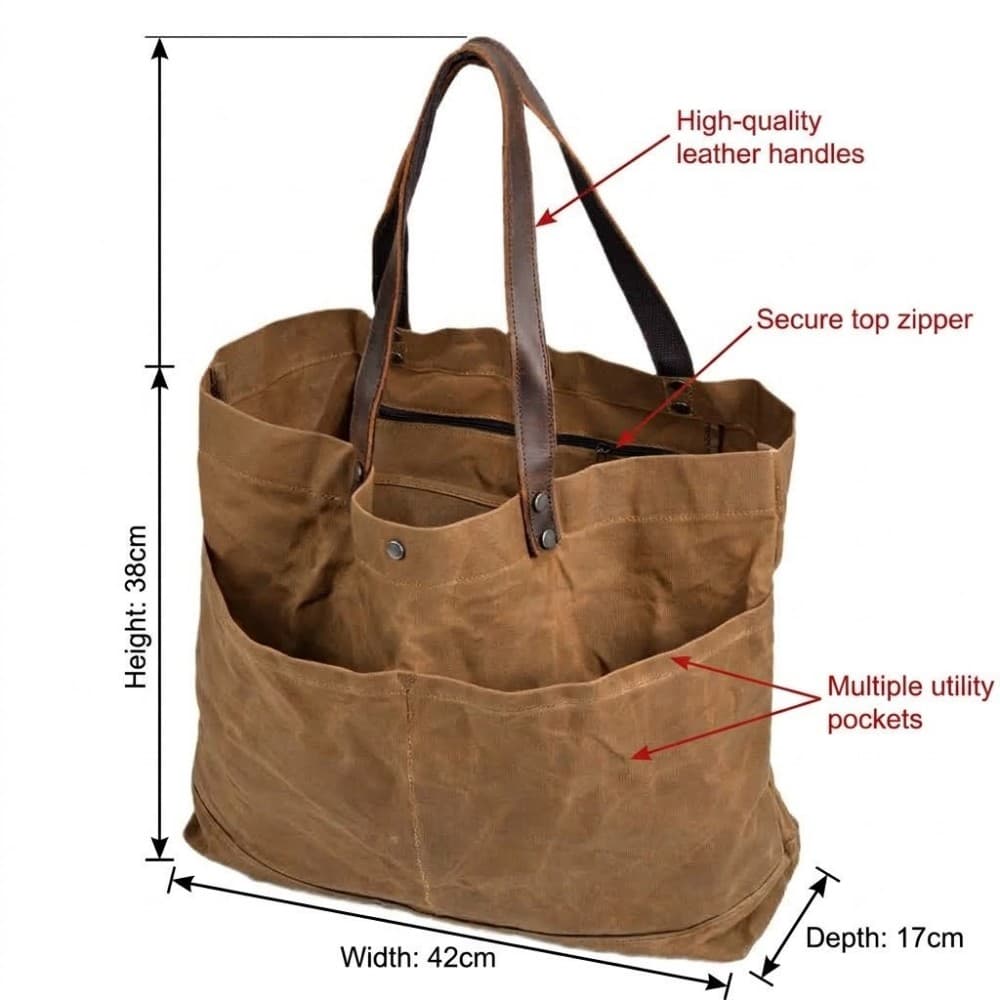 Heritage Waxed Canvas Tote Bag gallery 1