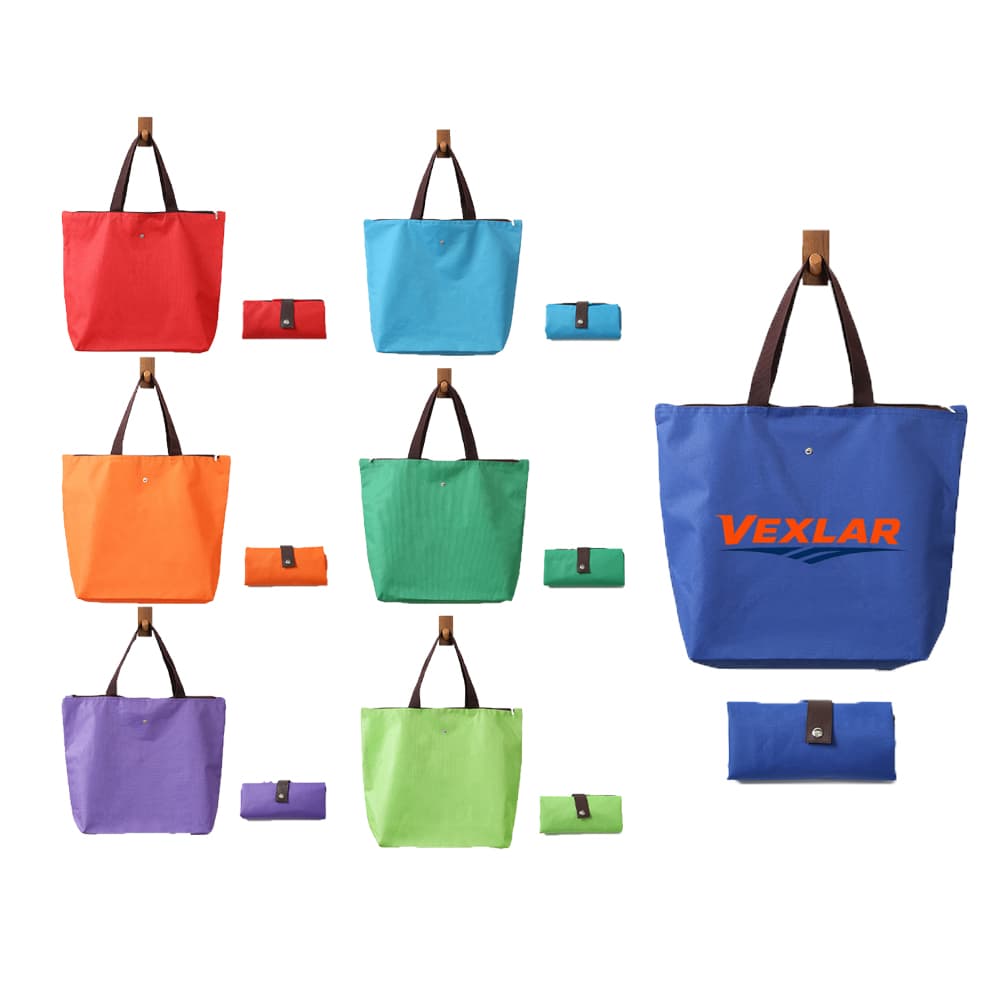 Foldable Zipper Oxford Tote Bag - Custom Wholesale TOTE BAGS GROCERY | Alogo Solutions