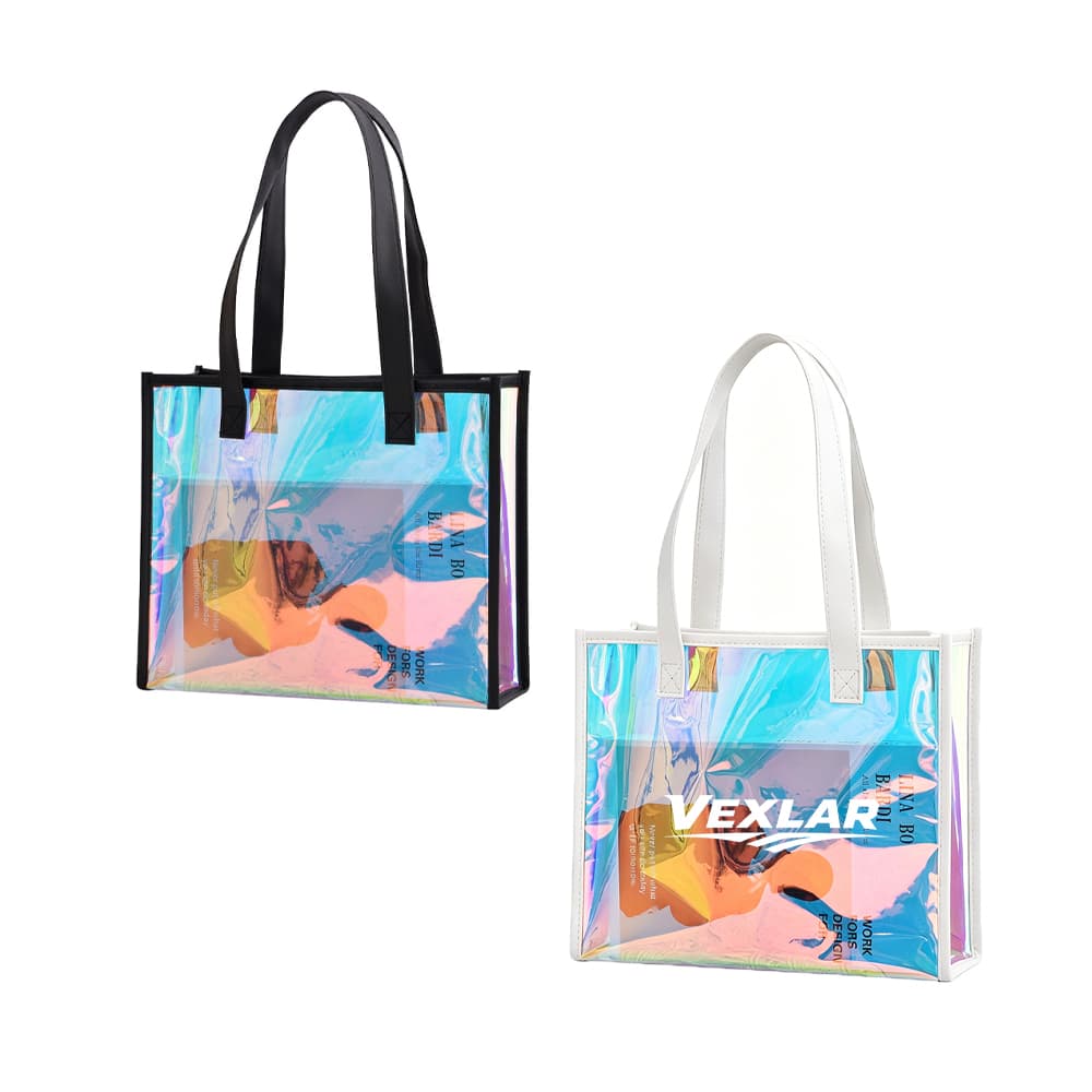 Iridescent Clear PVC Tote Bag - Custom Wholesale BAGS PLASTIC | Alogo Solutions