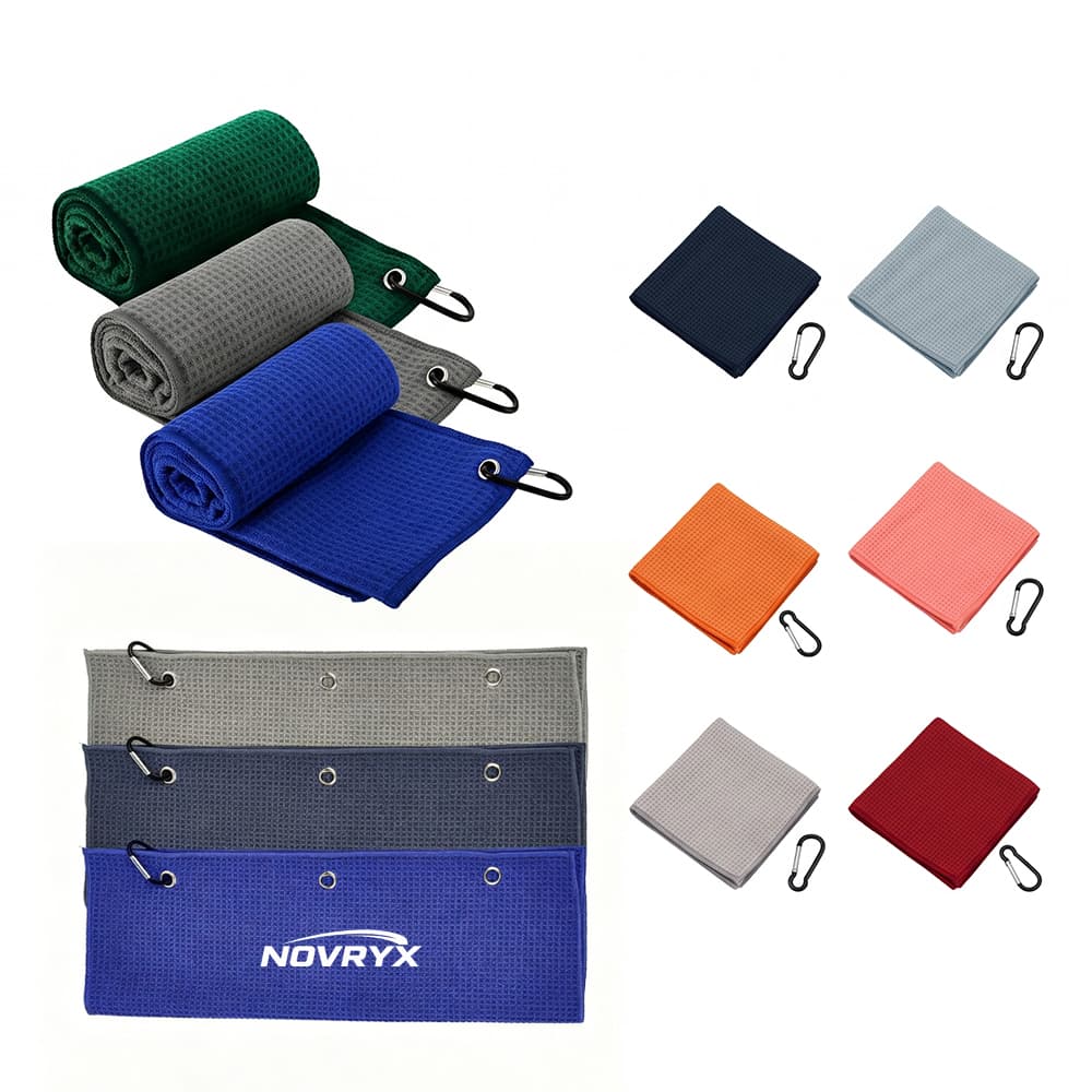 Microfiber Golf Towel w/ Clip - Custom Wholesale TOWELS SPORTS | Alogo Solutions