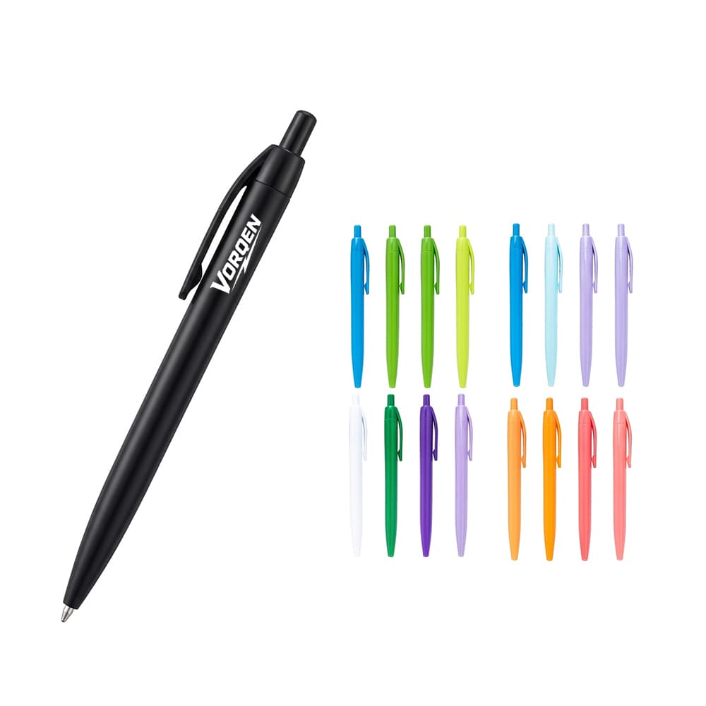 Colored Barrel Clicker Ballpoint Pen - Custom Wholesale PENS BALLPOINT PLUNGER ACTION | Alogo Solutions