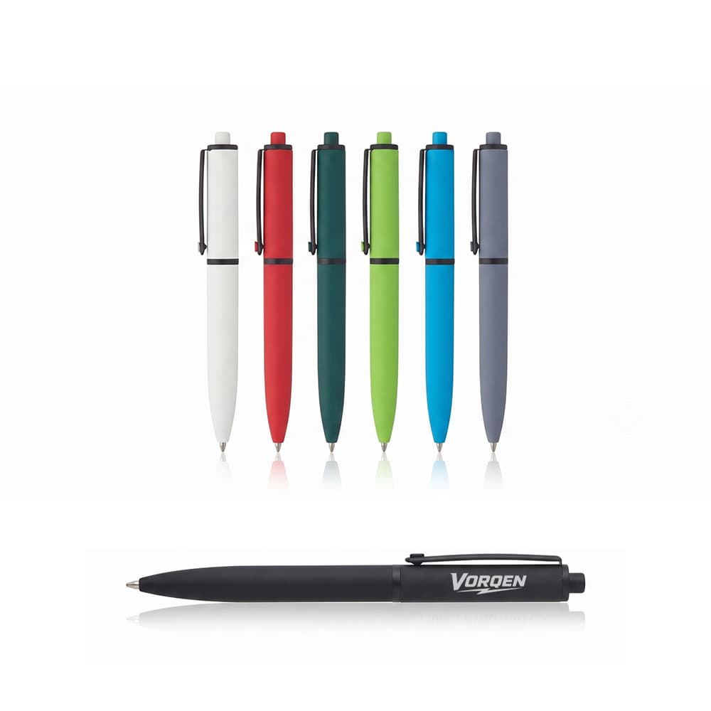 Rubber Finish Plastic Ballpoint Pens - Custom Wholesale PLASTIC BALLPOINT PENS | Alogo Solutions