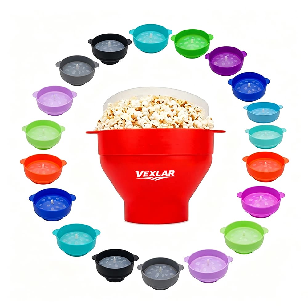 Collapsible Silicone Microwave Popcorn Maker - Custom Wholesale BOWLS | Alogo Solutions