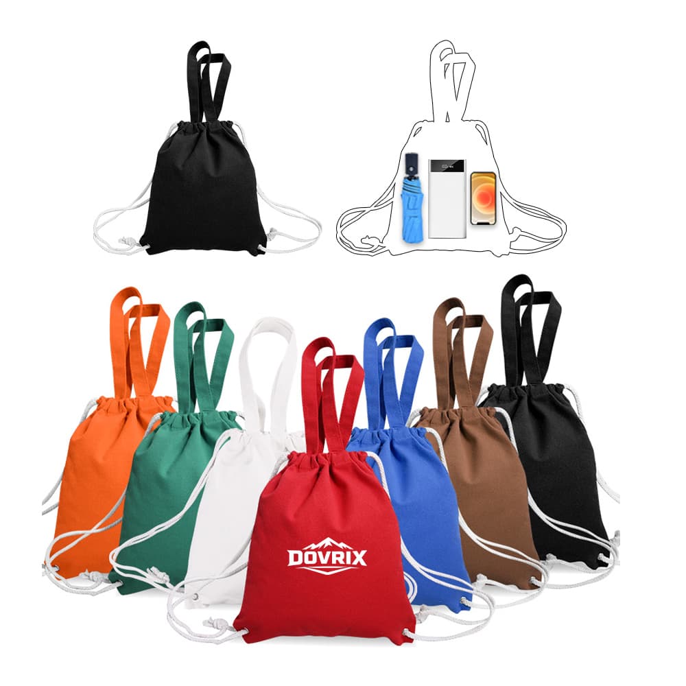 Cotton Canvas Drawstring Backpack Tote Bag - Custom Wholesale BACKPACKS DRAWSTRING | Alogo Solutions