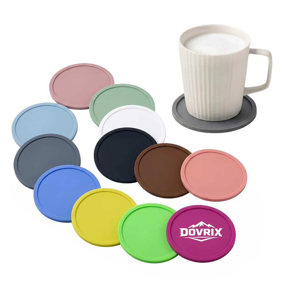 【20-4】Skid-Resistant Round Silicone Coaster - Custom Wholesale COASTERS & COASTER SETS | Alogo Solutions
