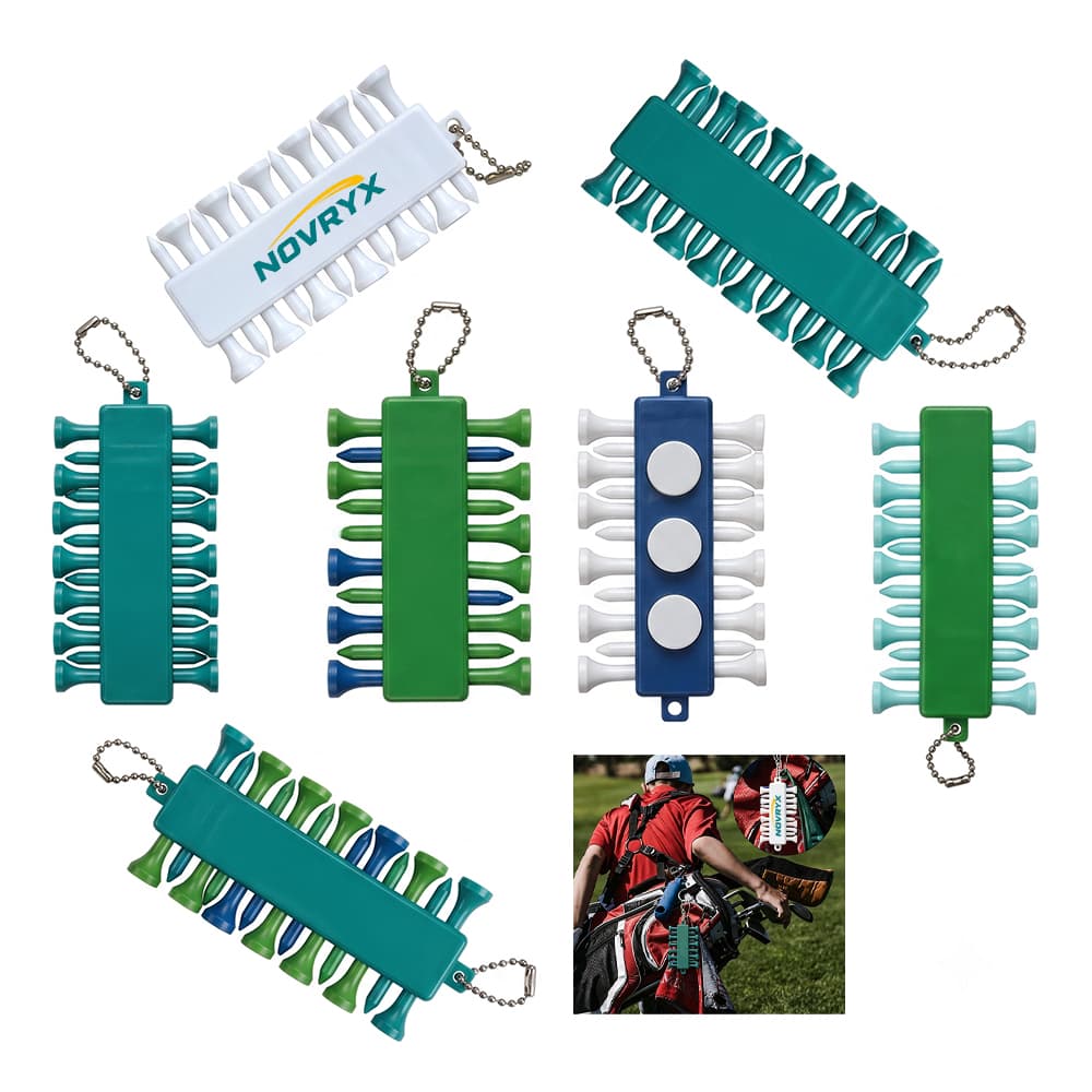 12-Piece Plastic Golf Tee Set - Custom Wholesale GOLF TEES | Alogo Solutions