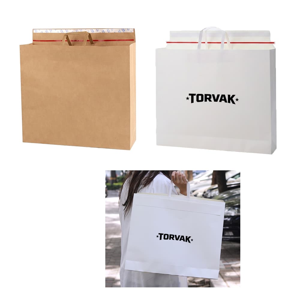 Reusable Kraft Paper Tote Bag - Custom Wholesale TOTE BAGS | Alogo Solutions