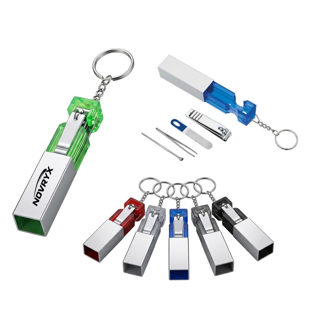Slide Out Manicure Kit Keychain - Custom Wholesale KEY CHAINS WITH TOOLS | Alogo Solutions