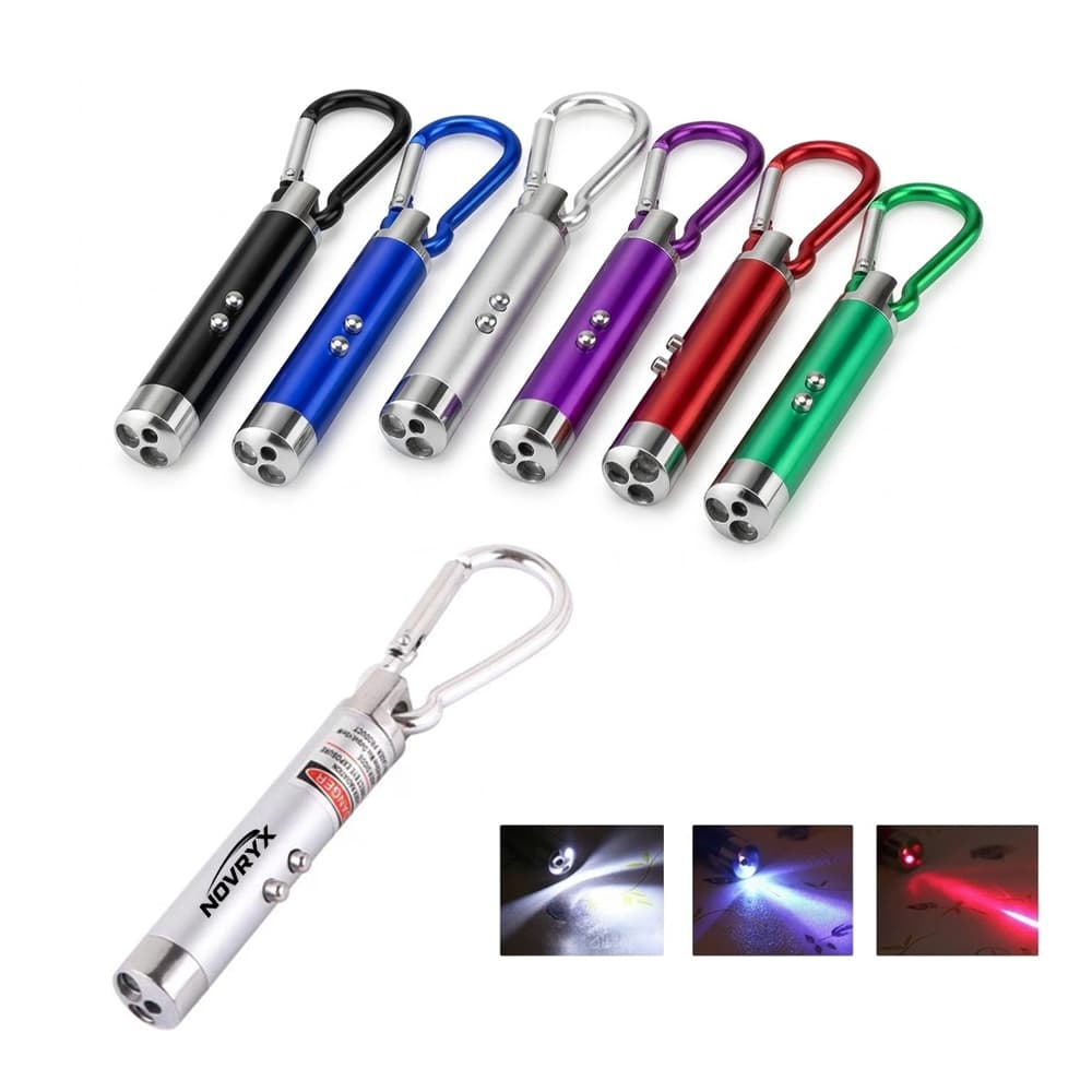 LED Keychain Flashlight w/ Carabiner Clip - Custom Wholesale KEY CHAINS WITH FLASHLIGHT AND/OR WHISTLE | Alogo Solutions