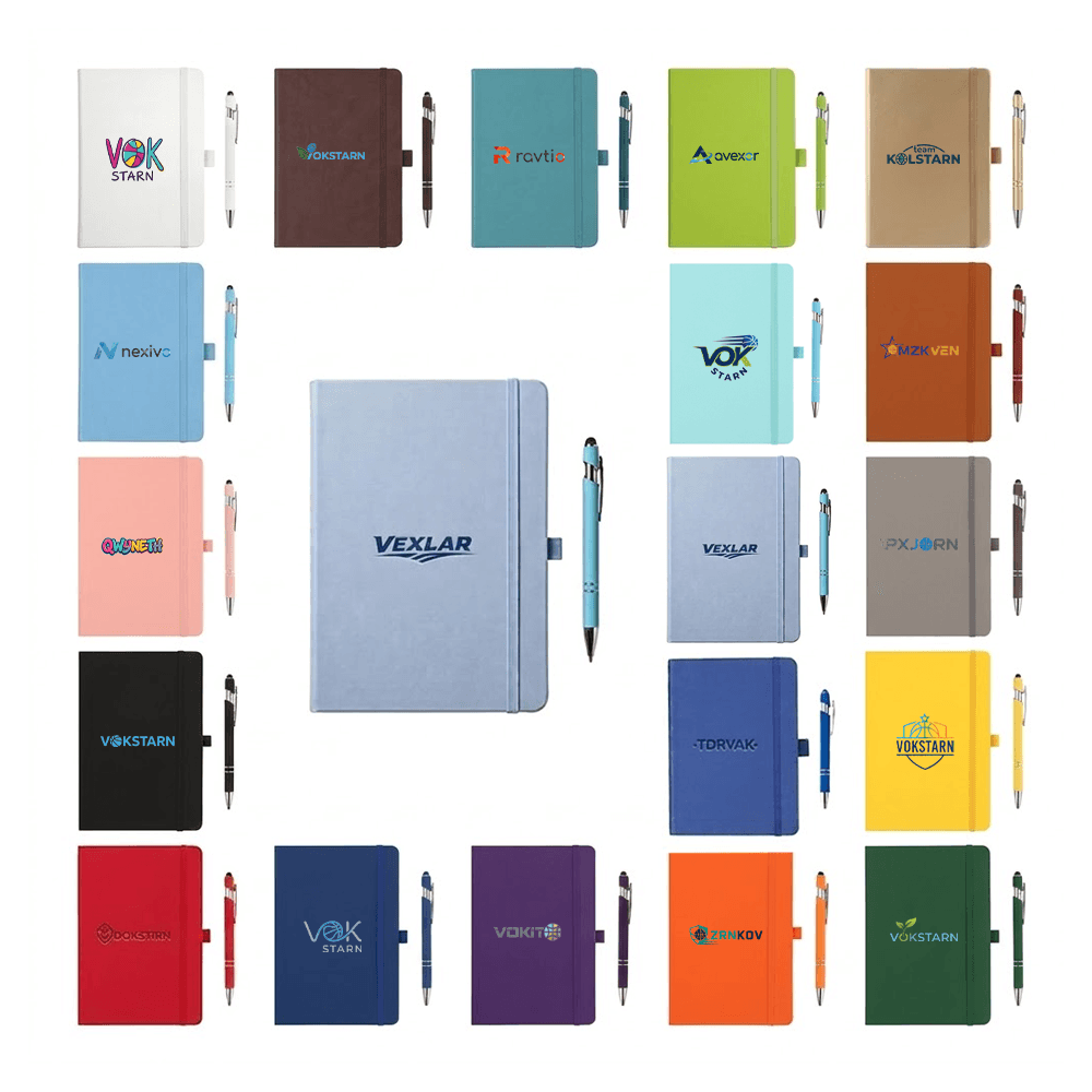 Compact Journal & Stylus Pen Set - Custom Wholesale NOTEBOOKS | Alogo Solutions