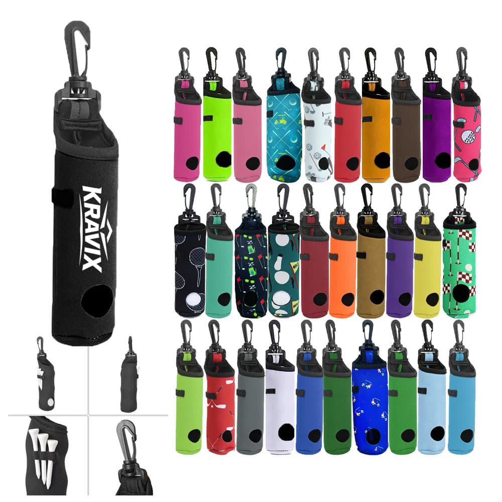 Neoprene Golf Ball Holder w/ Tees - Custom Wholesale GOLF ACCESSORIES GENERAL | Alogo Solutions