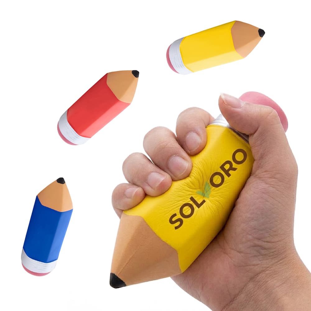 Pencil Design Stress Reliever - Custom Wholesale STRESS BALLS | Alogo Solutions