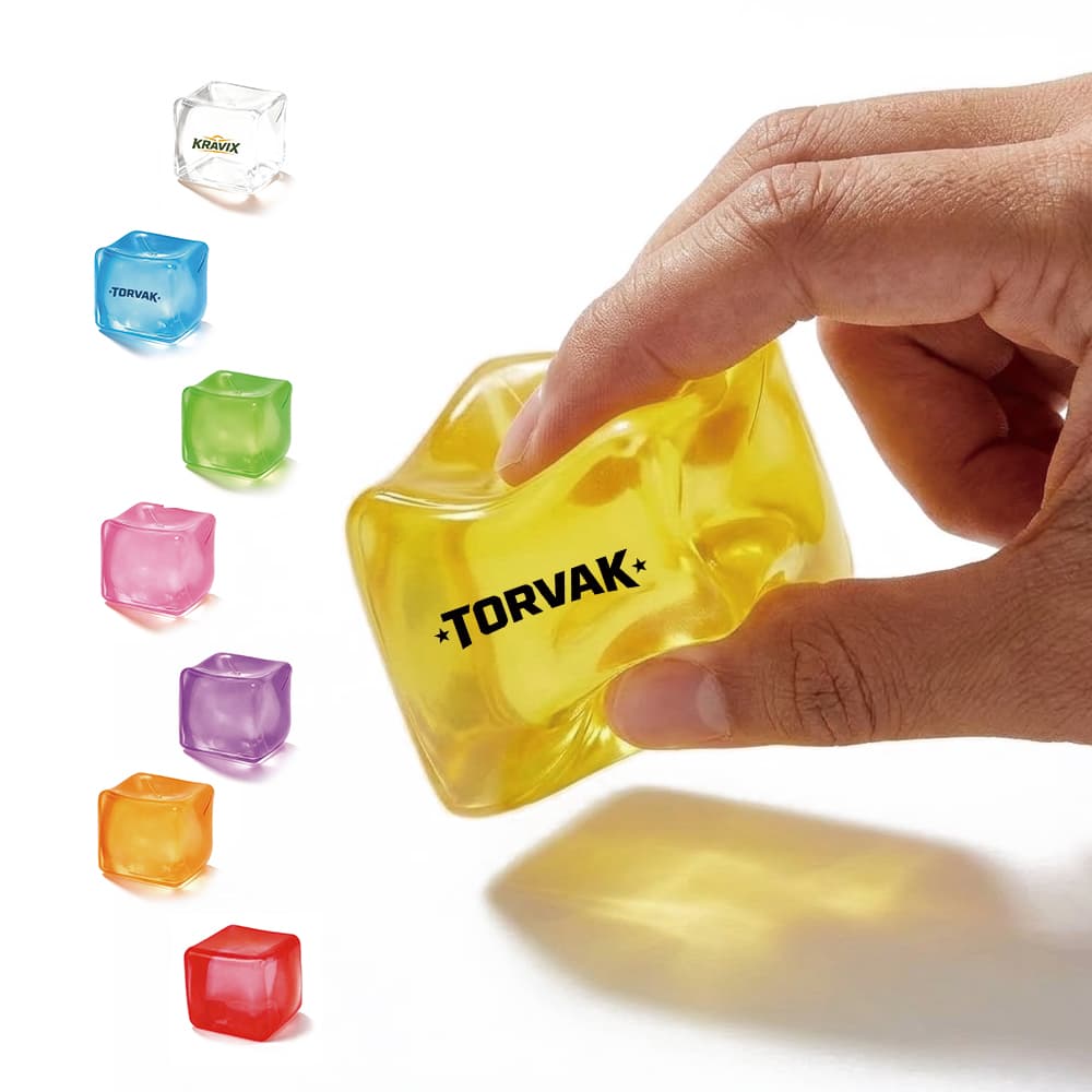 Squishy Ice Cube Stress Ball - Custom Wholesale STRESS BALLS | Alogo Solutions