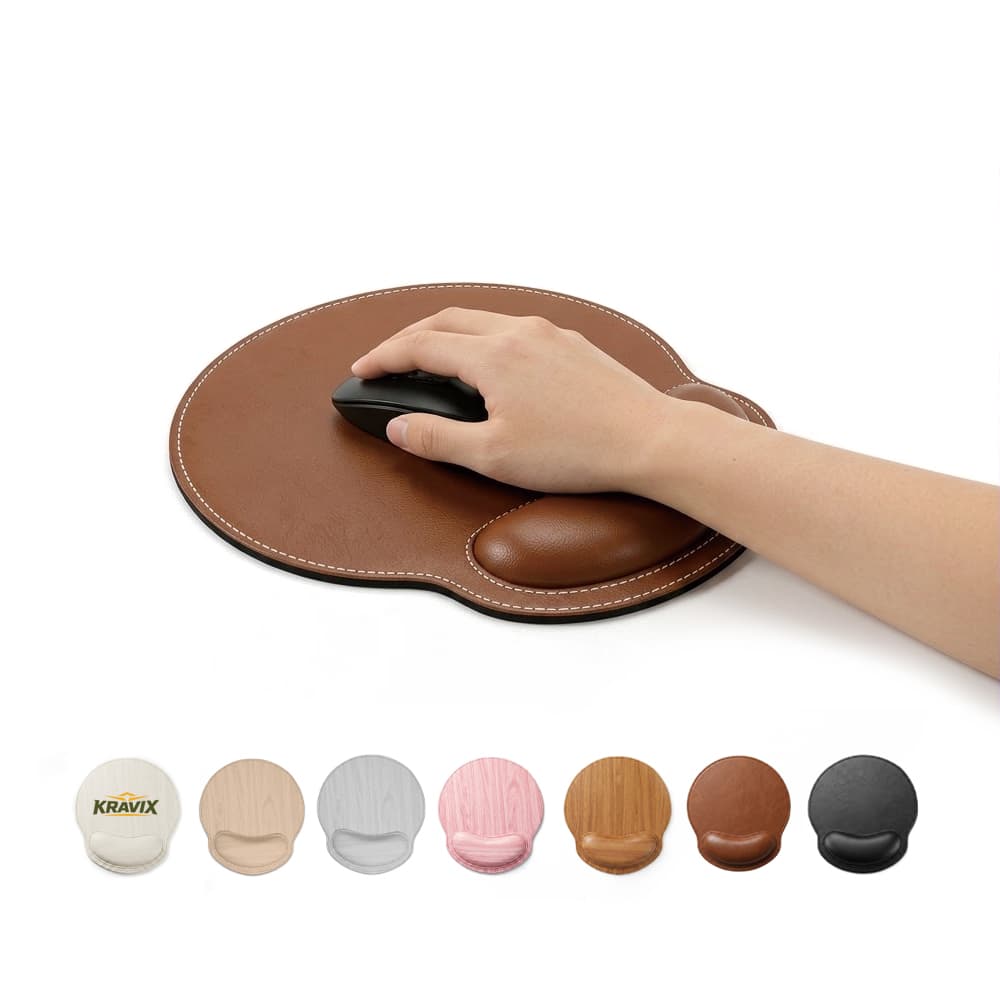 Leatherette Wrist Guard Mouse Pad - Custom Wholesale MOUSE PADS | Alogo Solutions